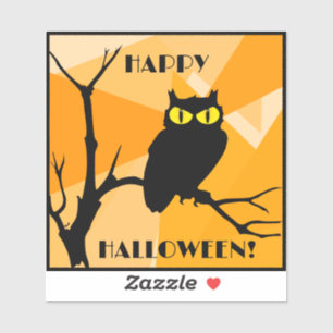 Happy Halloween Orange Black Aufkleber