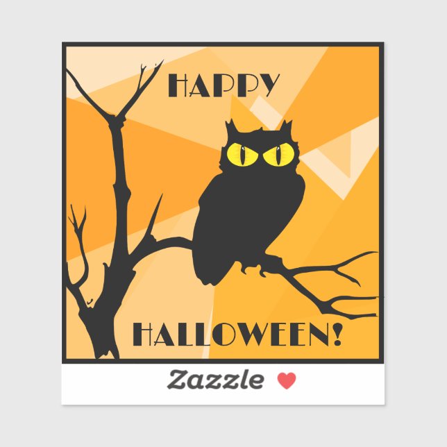 Happy Halloween Orange Black Aufkleber (Blatt)