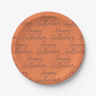 Happy Halloween Orange & Gray Party Teller