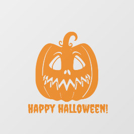 Happy halloween orange Kürbis Fensteraufkleber