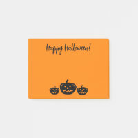 Happy Halloween orange Post-it® notes avec citroui