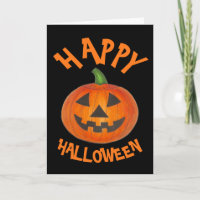 Happy Halloween Orange Pumpkin Jack o' Lantern