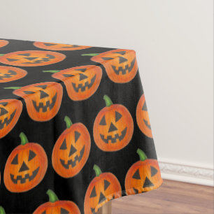 Happy Halloween Orange Pumpkin Jack o' Lantern Tischdecke