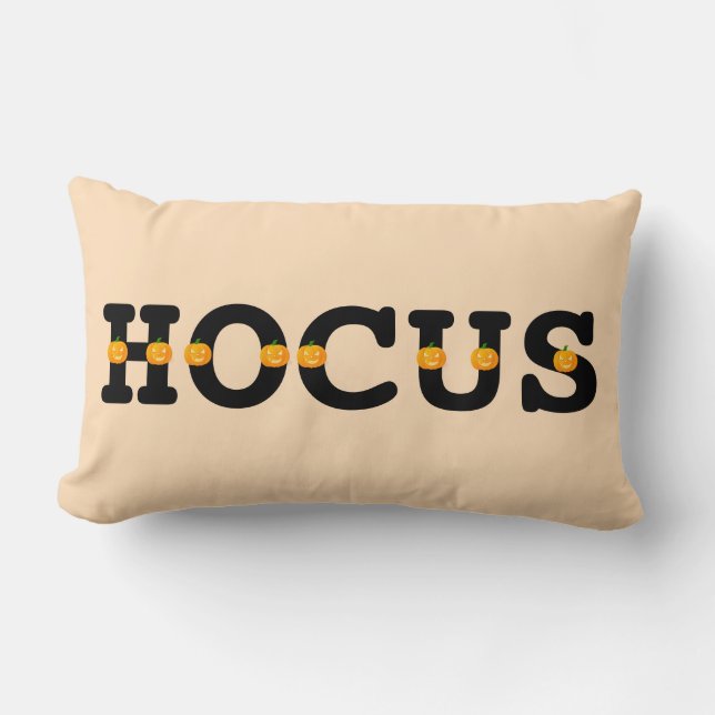 Happy Halloween Orange Pumpkin Lendenkissen (Vorderseite)