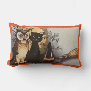 Happy Halloween Owl & Cat Lendenkissen