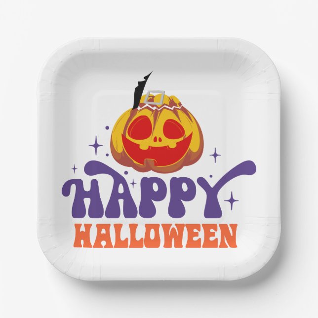 Happy Halloween Pappteller (Vorderseite)
