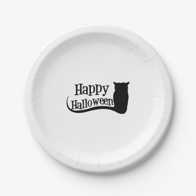 happy halloween     pappteller (Vorderseite)