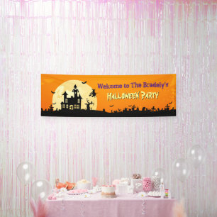 Happy Halloween Party Beängstigendes Spuk Haus Zo Banner