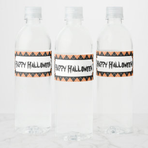 Happy Halloween Party bouteille d'eau Stickers Éti