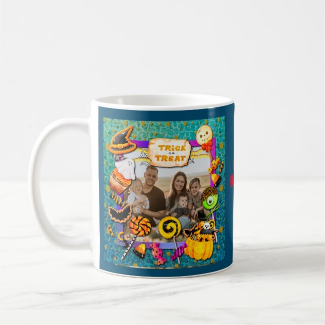Happy Halloween Party gefüllt mit Trick-oder-Lecke Kaffeetasse (Links)