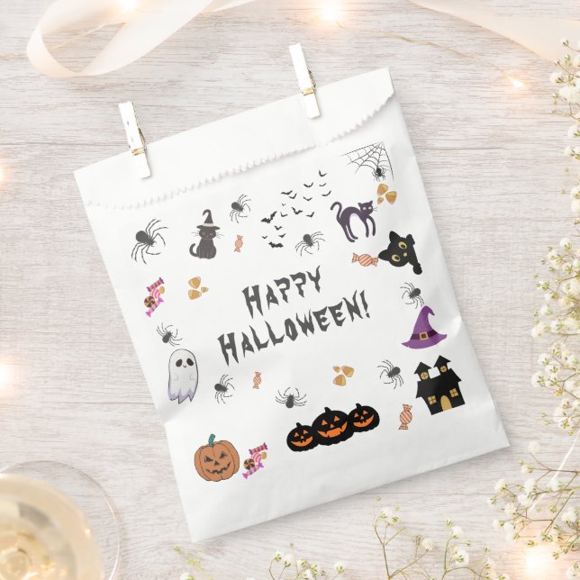 Happy Halloween Party Geschenktütchen (Ausgeschnitten)