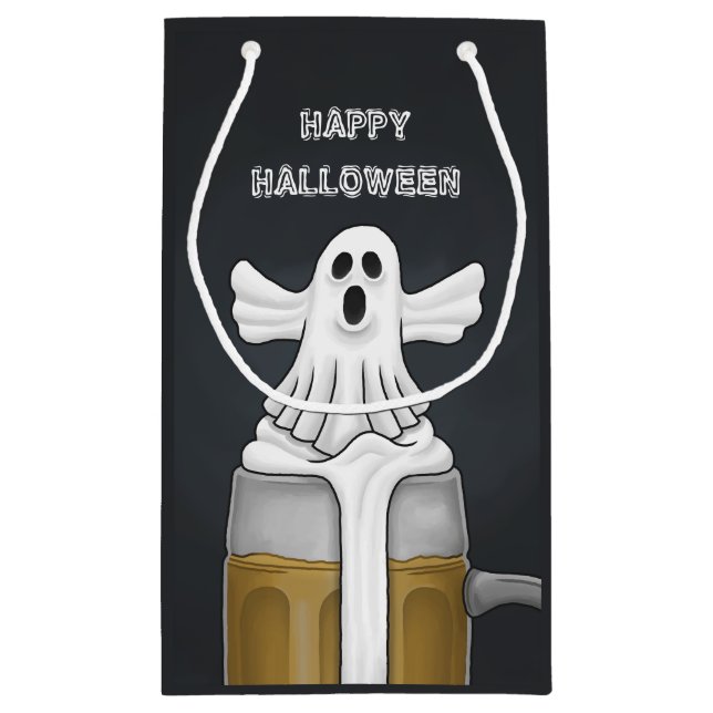 Happy Halloween Party Ghost Kleine Geschenktüte (Rückseite)