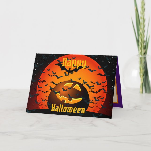Happy Halloween Party Karte (Vorderseite)