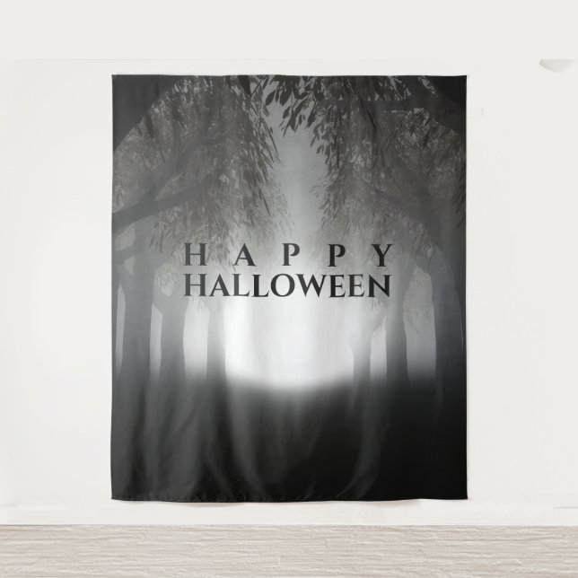 Happy Halloween Party Kostüm Foto Stand Hintergrun Wandteppich (Vorderseite)