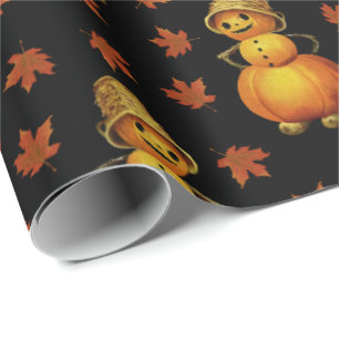 Happy Halloween Party lächeln Niedlichen Pumpkin Geschenkpapier