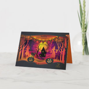Happy Halloween Party "Leckerei oder Trick" Karte