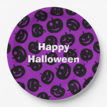 Happy Halloween Party Lila Pumpkin