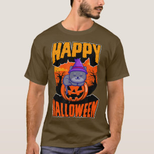 Happy Halloween Party Niedlich Napping Kawaii Hexe T-Shirt