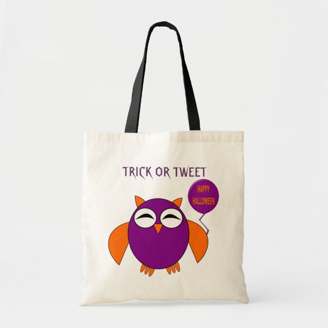 Happy Halloween Party Owl Trick oder Tweetete Cust Tragetasche (Vorne)