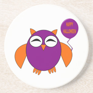 Happy Halloween Party Owl Untersetzer