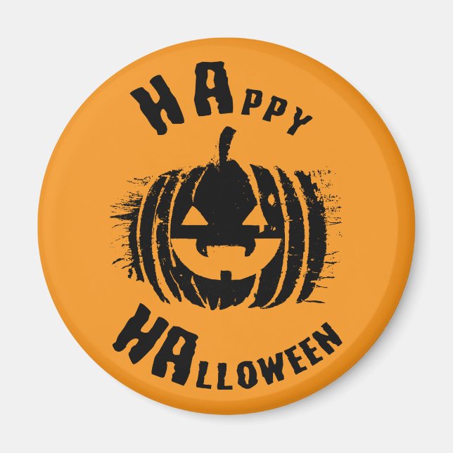 Happy Halloween Party Pumpkin Magnet (Vorne)