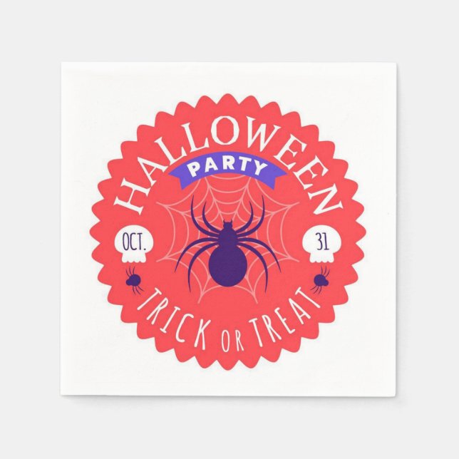 Happy Halloween Party Serviette (Vorderseite)