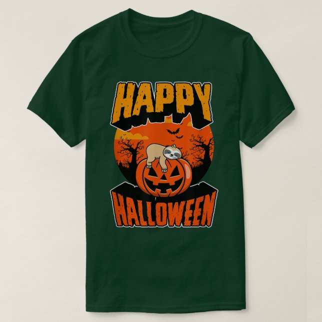Happy Halloween Party Spooky Friedhof Napping Slot T-Shirt (Design vorne)