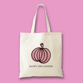 Happy Halloween Pink Pumpkin Tragetasche