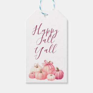 Happy Halloween Pink Pumpkin-Untersetzer Geschenkanhänger