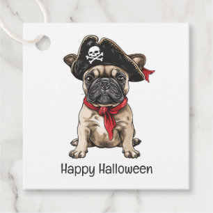 Happy Halloween Pirate French Bulldog Geschenkanhänger