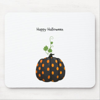 Happy Halloween Polka Dot Pumpkin Mouse Pad Mousepad