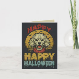 Happy Halloween-Poodle-Hund Karte
