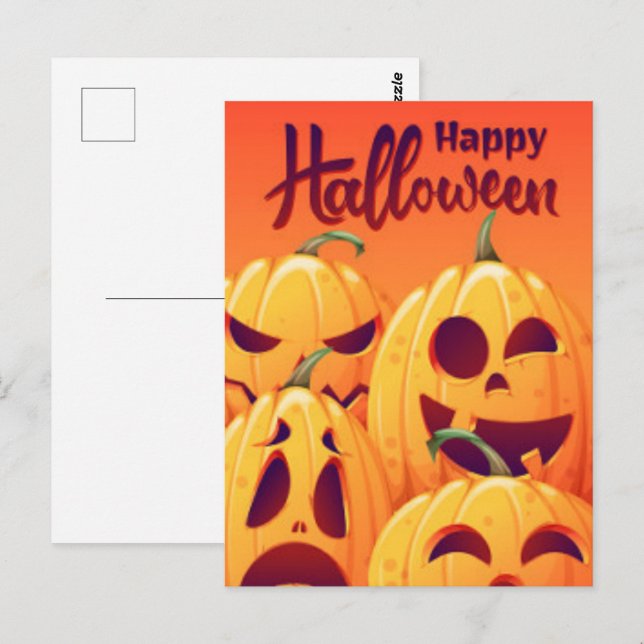Happy Halloween Postcard Postkarte (Vorne/Hinten)