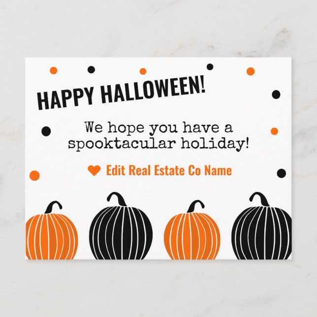 Happy Halloween Postcard - White Postkarte (Vorderseite)