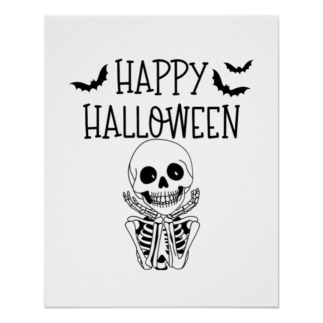 Happy Halloween Poster brillant (Devant)