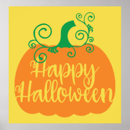 Happy Halloween Poster Citrouille