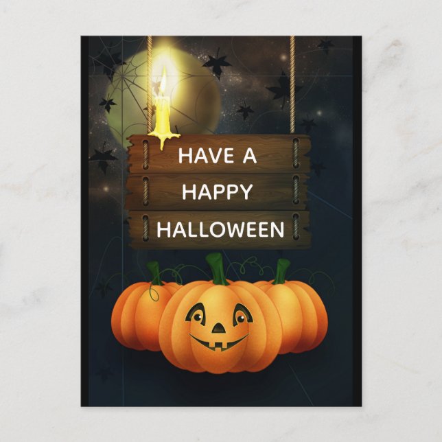 Happy Halloween Postkarte (Vorderseite)