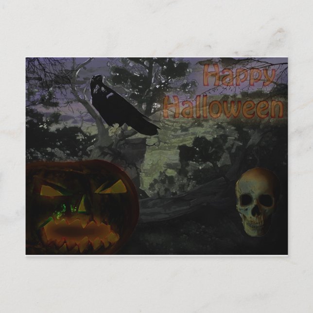 Happy Halloween Postkarte (Vorderseite)