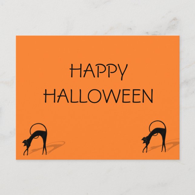 "HAPPY HALLOWEEN" Postkarte (Vorderseite)