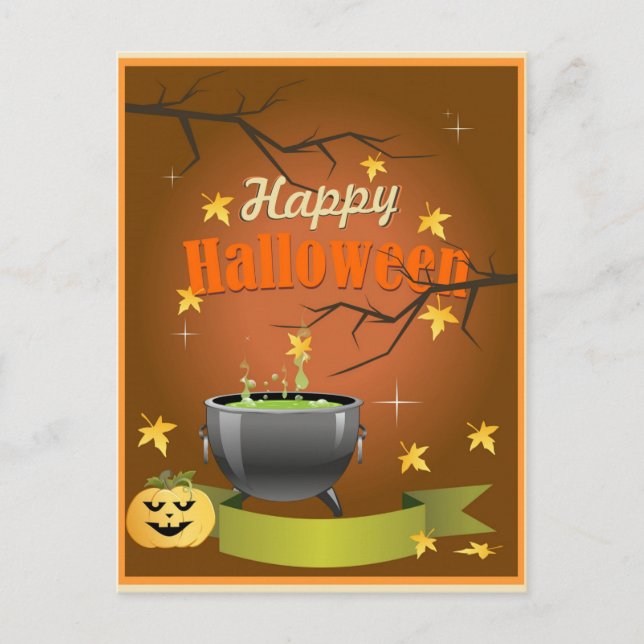 Happy Halloween Postkarte (Vorderseite)