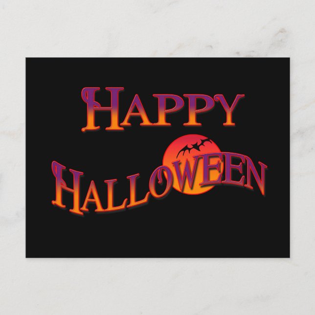 Happy Halloween Postkarte (Vorderseite)