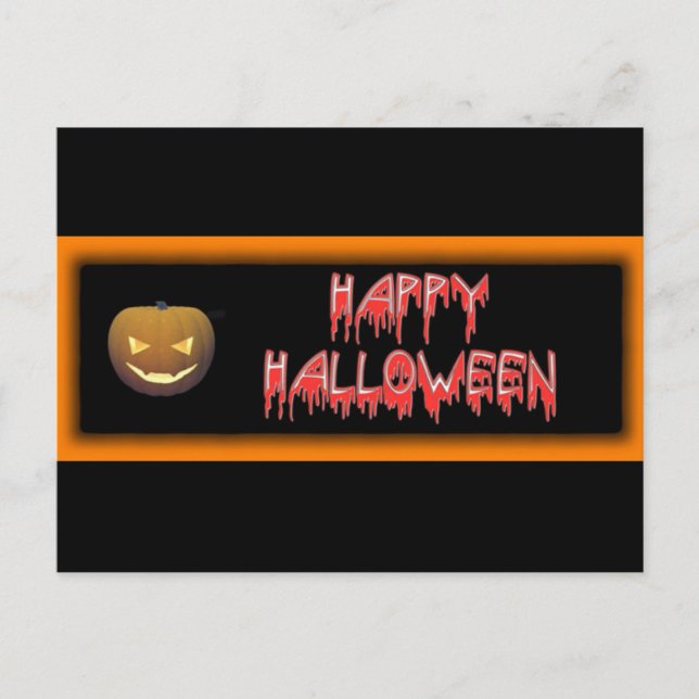 Happy Halloween Postkarte (Vorderseite)