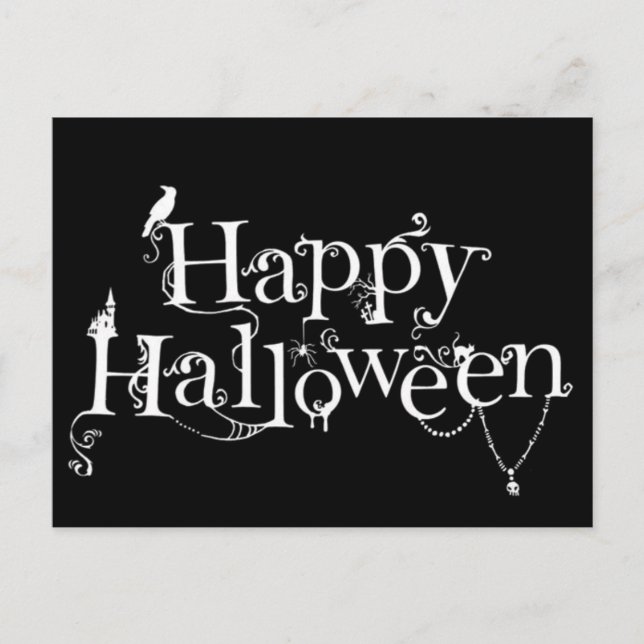 Happy Halloween Postkarte (Vorderseite)