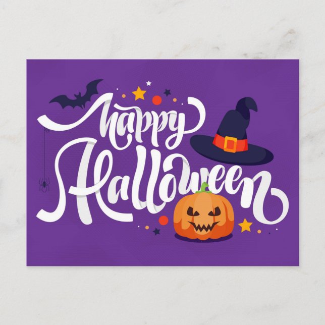 Happy Halloween Postkarte (Vorderseite)