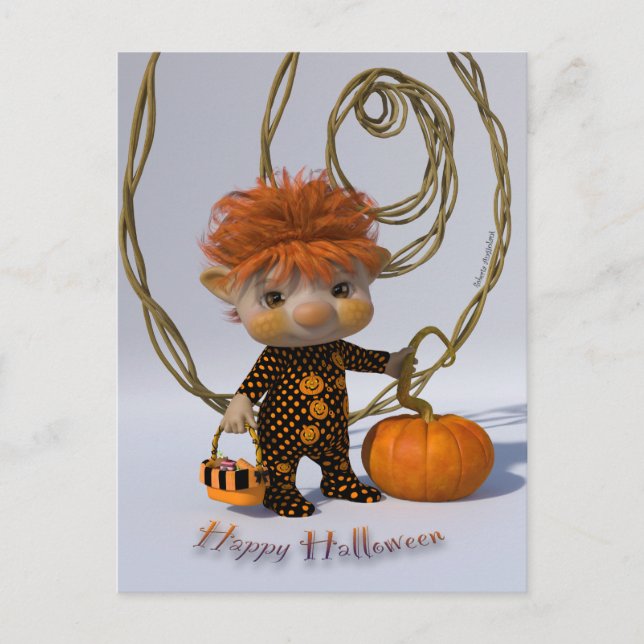 Happy Halloween Postkarte (Vorderseite)