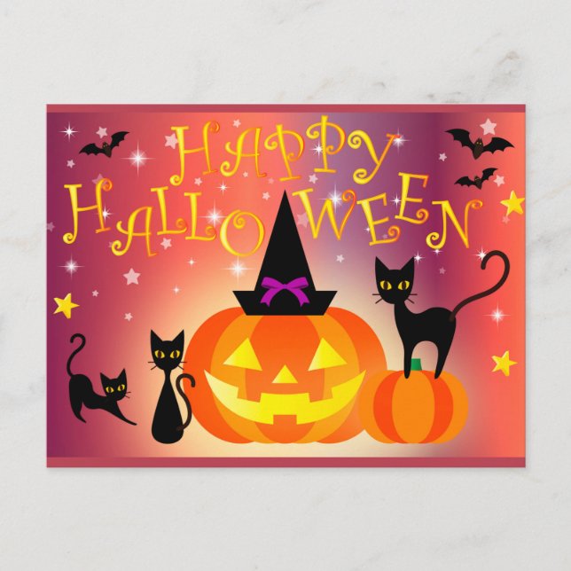 Happy Halloween Postkarte (Vorderseite)