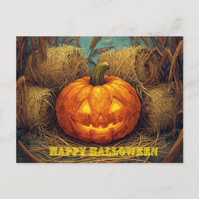 Happy Halloween Postkarte (Vorderseite)