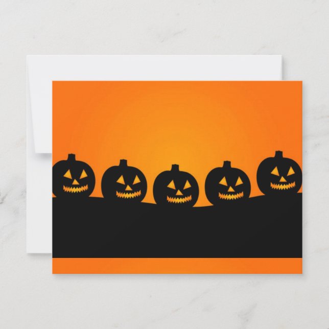 Happy Halloween Pumkin Heads Einladung (Vorderseite)
