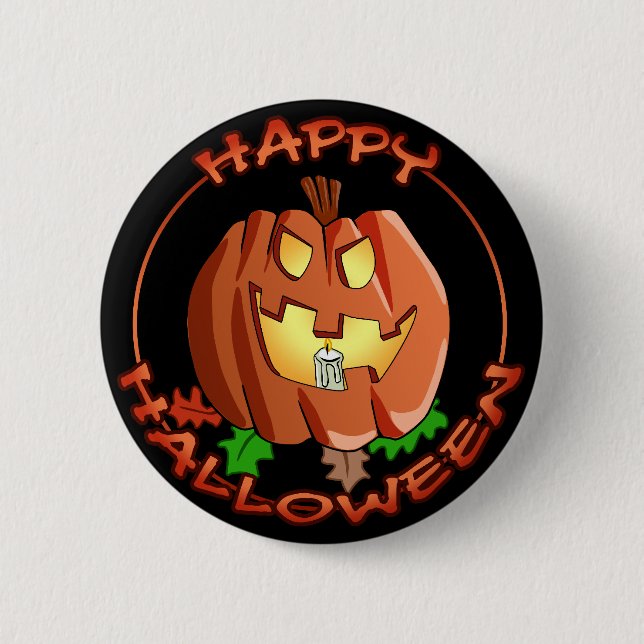 Happy Halloween Pumpkin Button (Vorderseite)