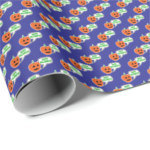 Happy Halloween Pumpkin Face Geschenkpapier